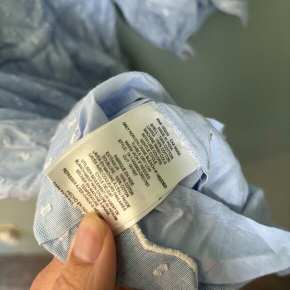 Joie Adel Swiss - Dot Blue Shirt Mini Dress - Picture 5 of 5